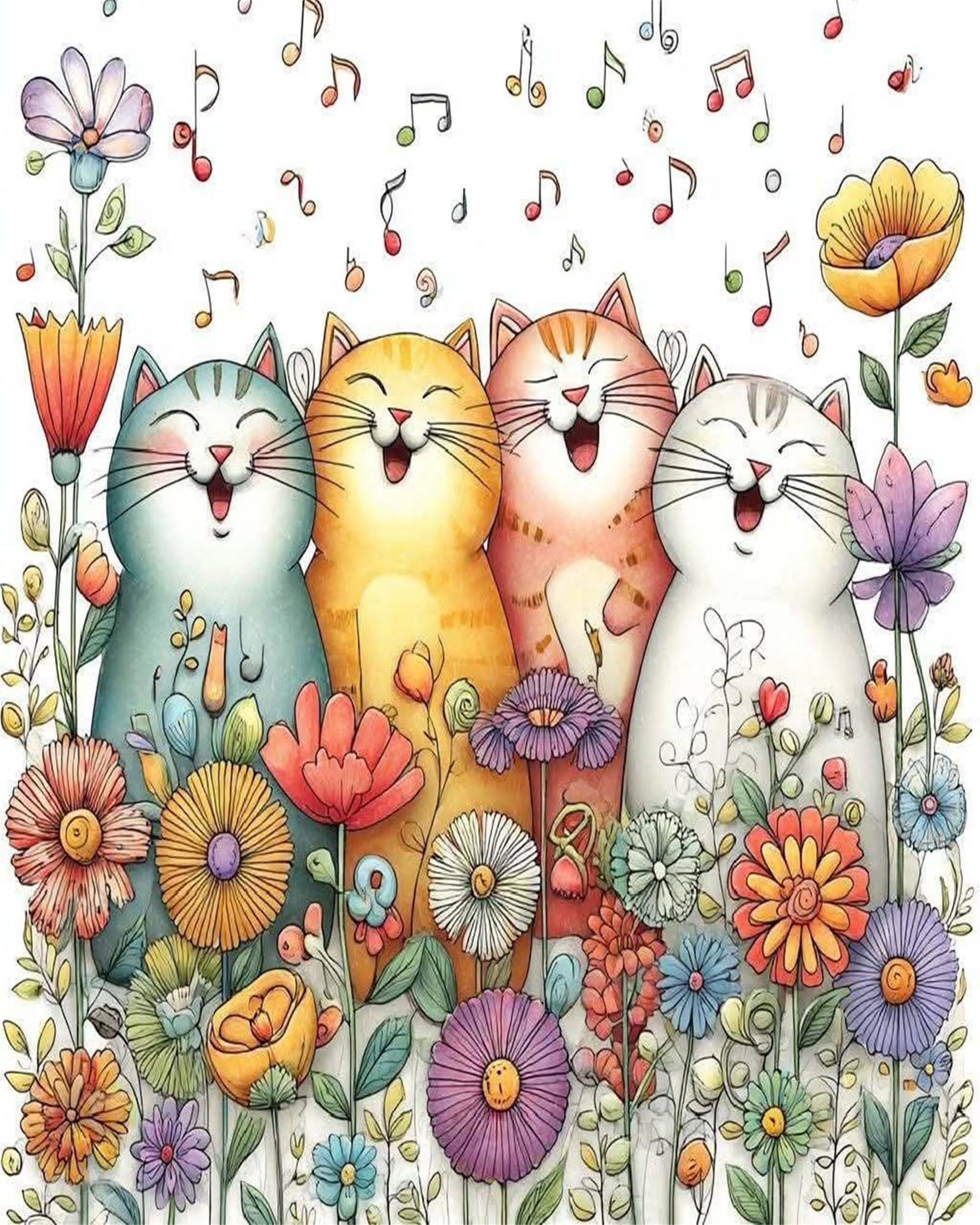 jizhidayuan Adult Paint by Number Kits- -Relaxing DIY Paint by Numbers kit for Adults, Painting for Gift Home Wall Decor (16×20in) (Theme 8)