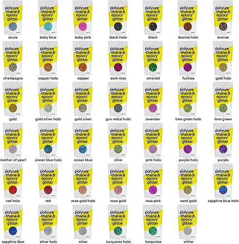 Miniatura 7 de Hemway Purpurina de poliuretano y resina epoxi, 3.5 onzas, aditivo metálico de escamas de cristal para pisos, joyas, vasos, pigmento de vidrio,