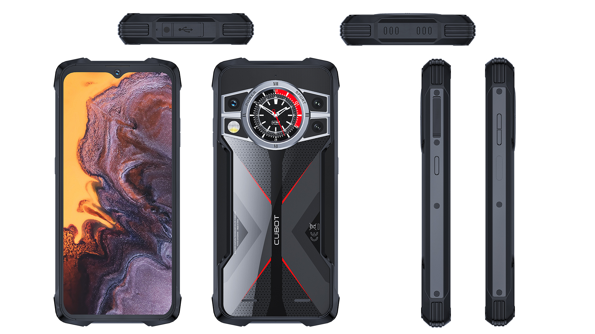 CUBOT KingKong 9 Smartphone Robustizzato | Android 14, 24GB RAM, 256GB ROM, Batteria 10600mAh, Fotocamera 100MP, IP68
