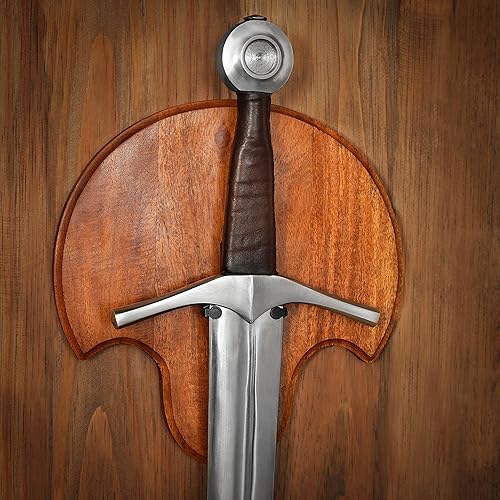 Miniatura 6 de Mythrojan Universal Wooden Sword Plaque with Sword Holder  Wall Mount Sword Wall Plaque Wood Display Plaque with Hardware