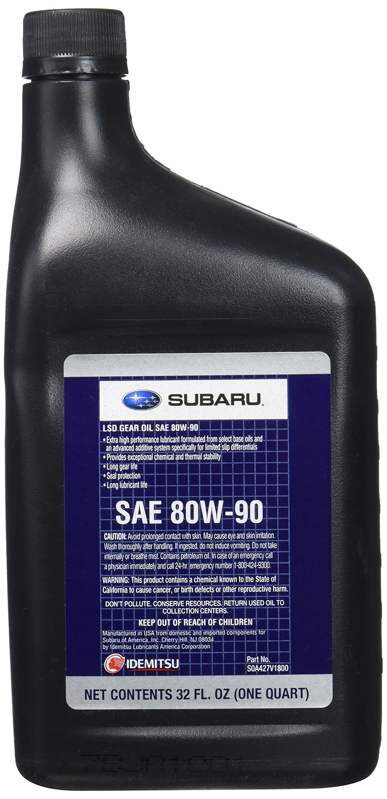 Amazon.com: Genuine Subaru SOA427V1800 Gear Oil , 1 Quart : Automotive