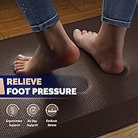 Vista 3 de FEATOL Tapete antifatiga para estar de pie, tapete ergonómico extra grueso 9/10 para escritorio de pie, tapete cómodo y duradero de espuma