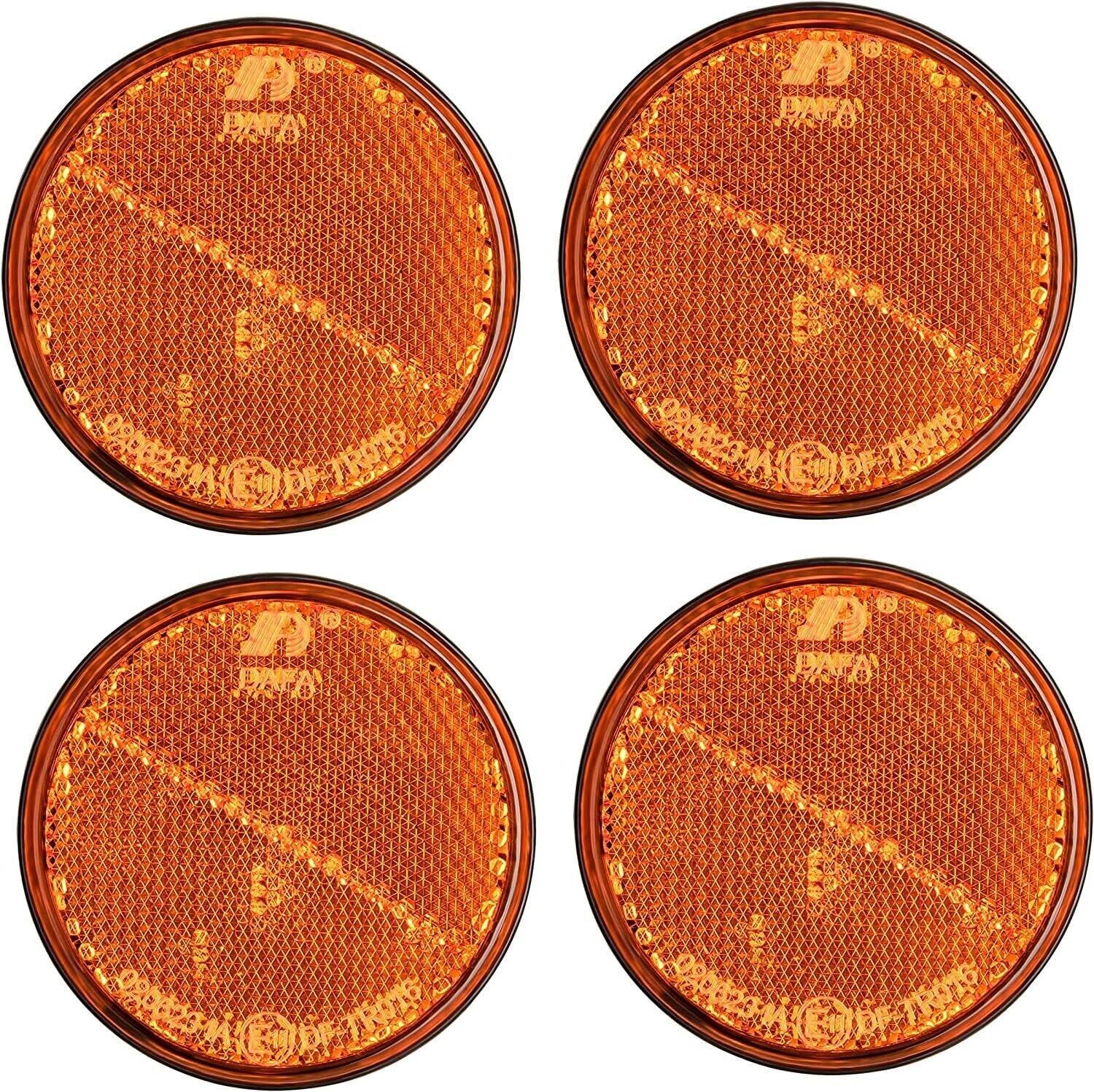 BISOMO 4x Reflektor 60mm Rot - E4 Geprüft Für Anhänger & Wohnwagen
