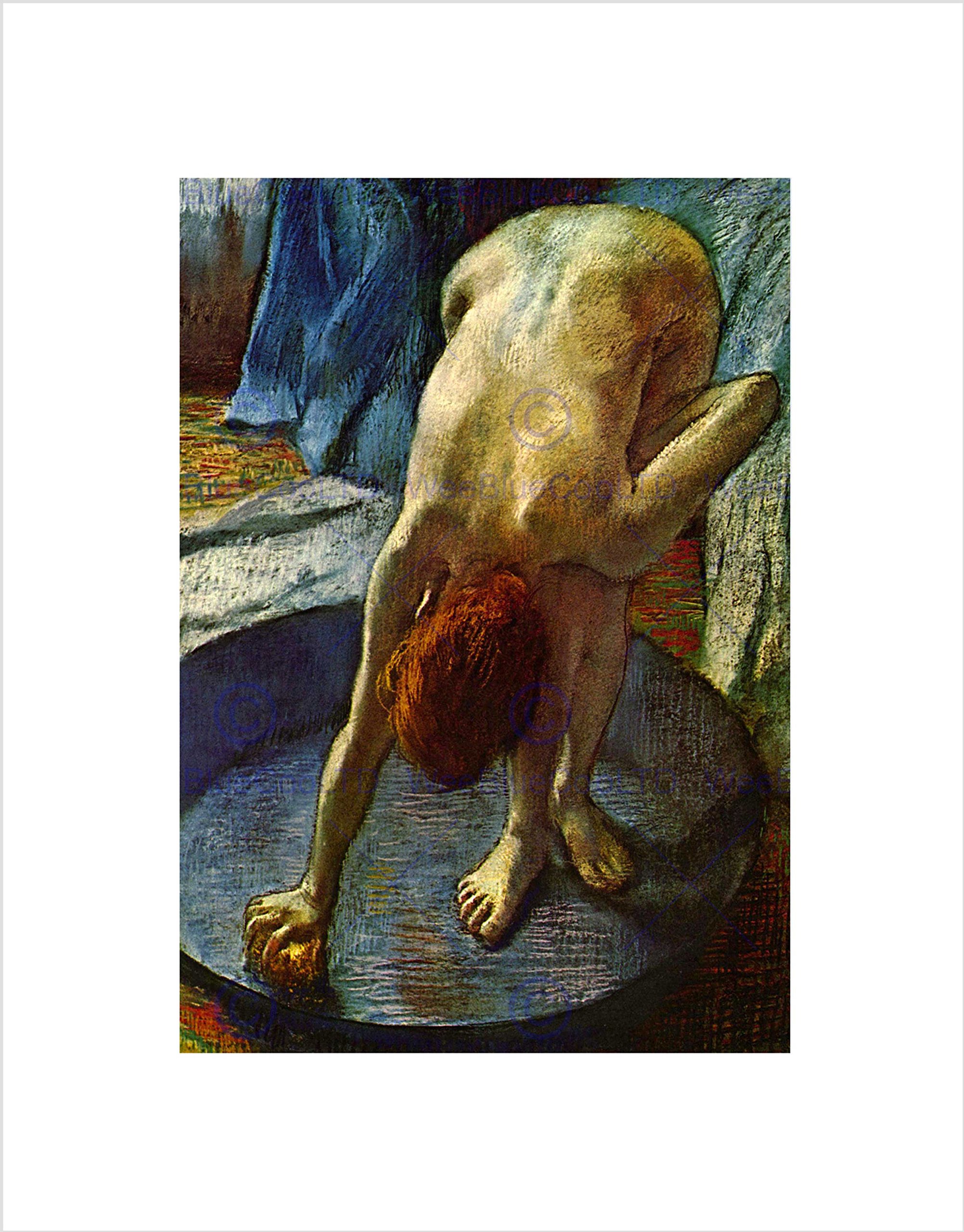 Wee Blue Coo Edgar Degas The Tub Old Master Art Picture Wall Art Print