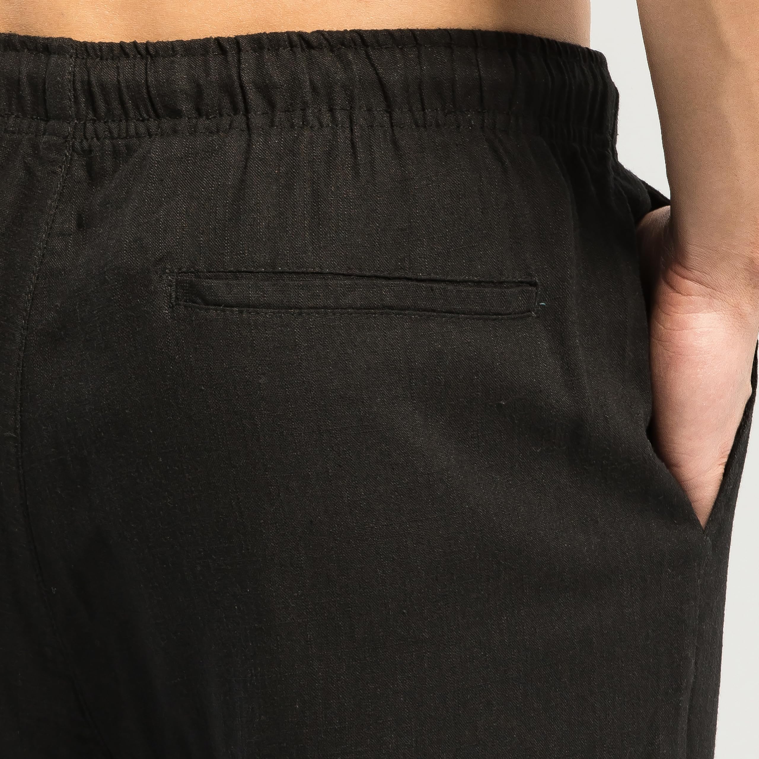 TONY BACKER Pantaloni Uomo Lino Estivi Tasche Coulisse Elasticizzata Casual Spiaggia Yoga P2711