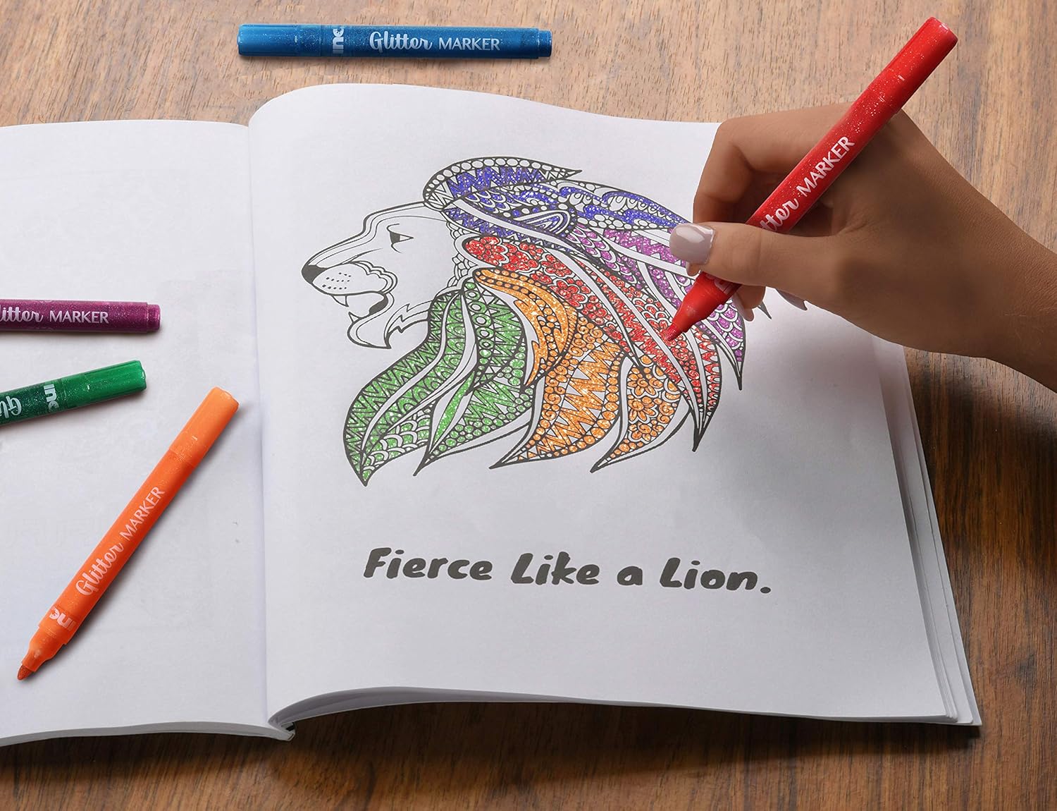 Inc. Multicolor Glitter Markers - 18 Assorted Colors, Sparkly Non-Toxic, Water-Based Marker Set, Bullet Point Tip for Drawing, Coloring, Doodling, Journaling, Scrapbooking, DIY Art and Craft Projects : Arts, Crafts & Sewing