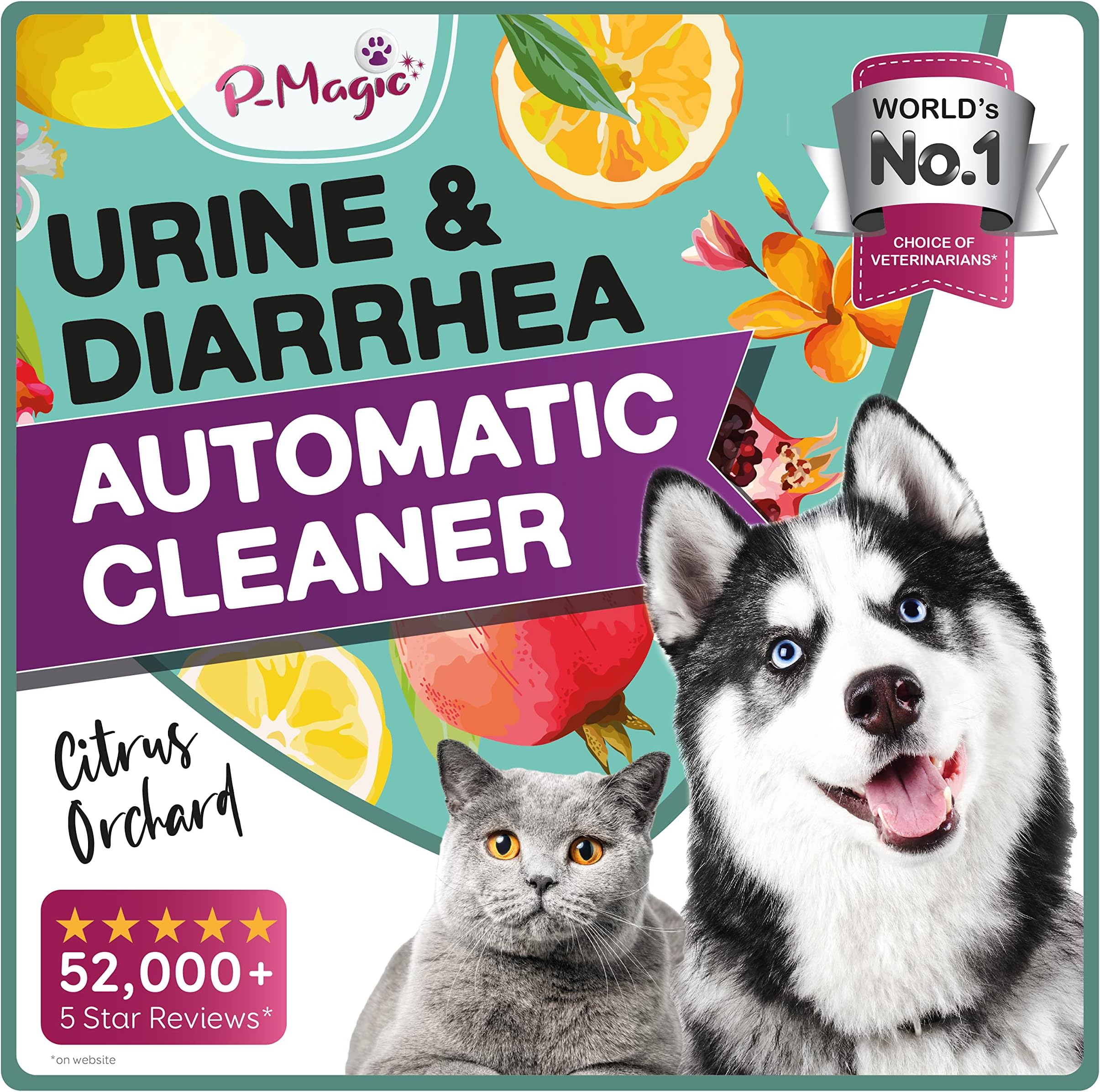 Natural I Automatically Cleans Urine, Vomit, Diarhhea for Dogs, Cats, Other Pets (100g Pet Waste Removal Powder)