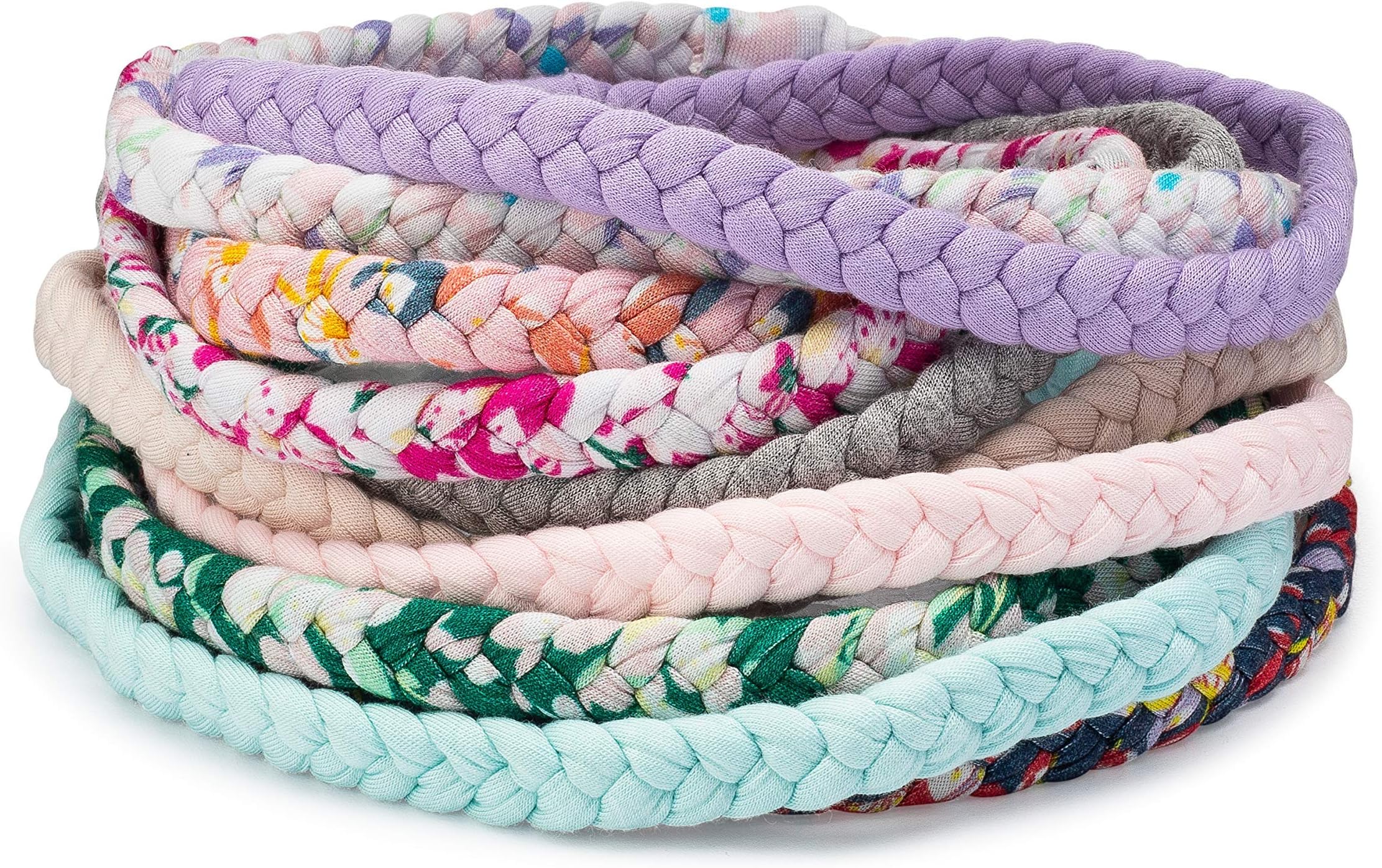 Parker Baby Toddler Girl Braided Headbands, Assorted 10 Pack of Hair Accessories for Girls - "Wildflower Set"