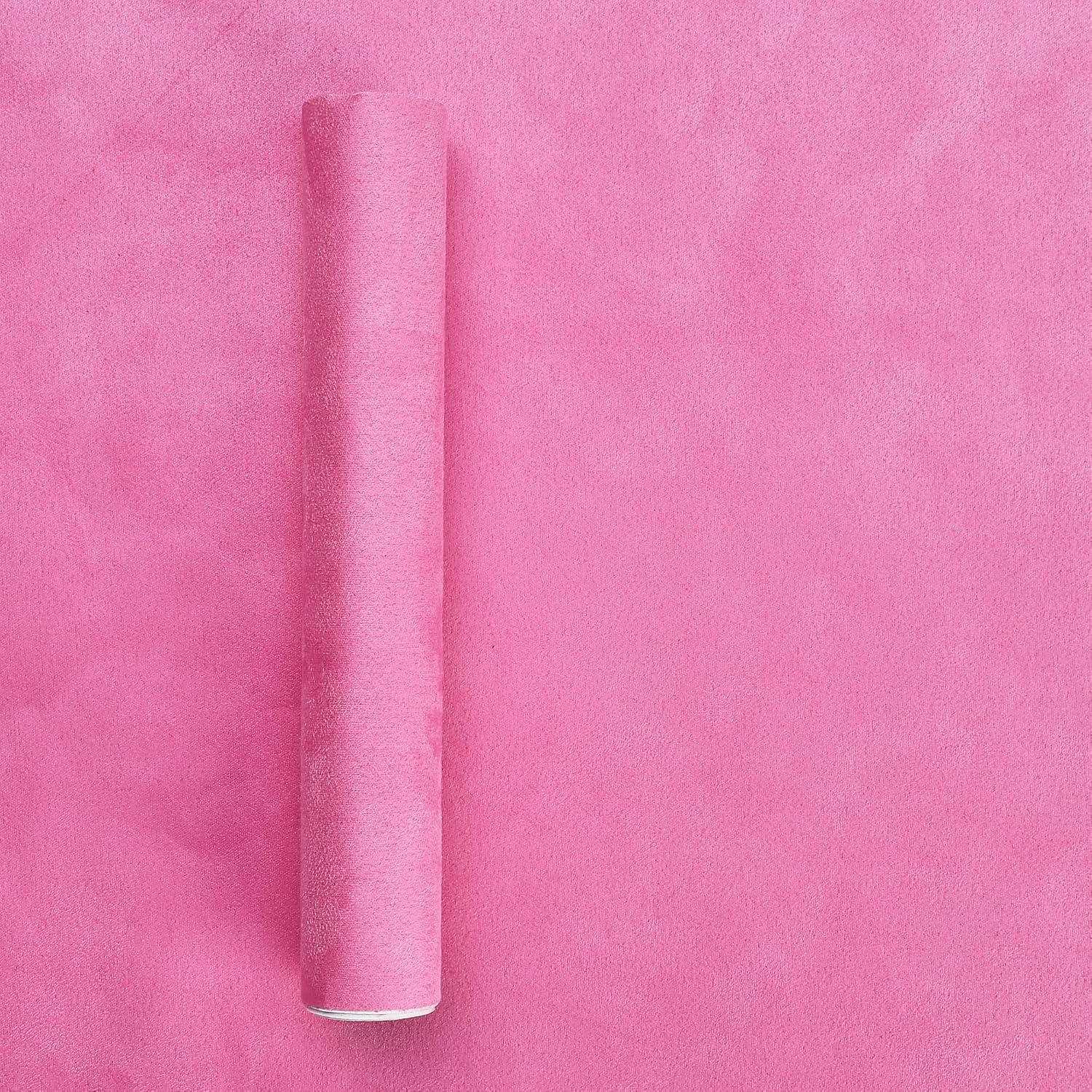 Pink Suede Fabric Wrap, Premium Self-Adhesive Faux Suede Vinyl Wrap for Car Interior & Home Decoration, Matte Vehicle Wrapping Film for DIY Projects, 59.84" x 29.52"