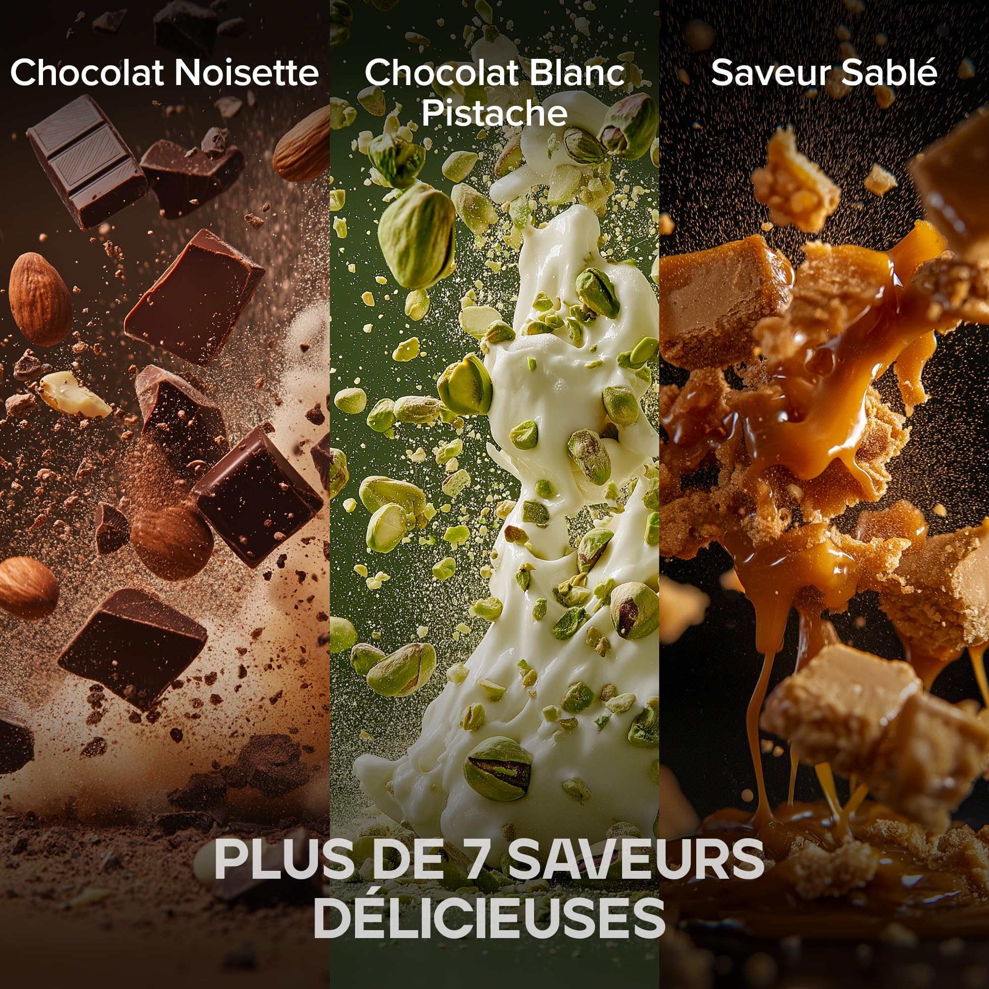 Bulk Macro Munch Barre Protéinée | Chocolat Noisette | 12 x 62g | 20g de protéines par barre | Faible en sucre | Riche en fibres | Texture à trois couches | Idéale à emporter