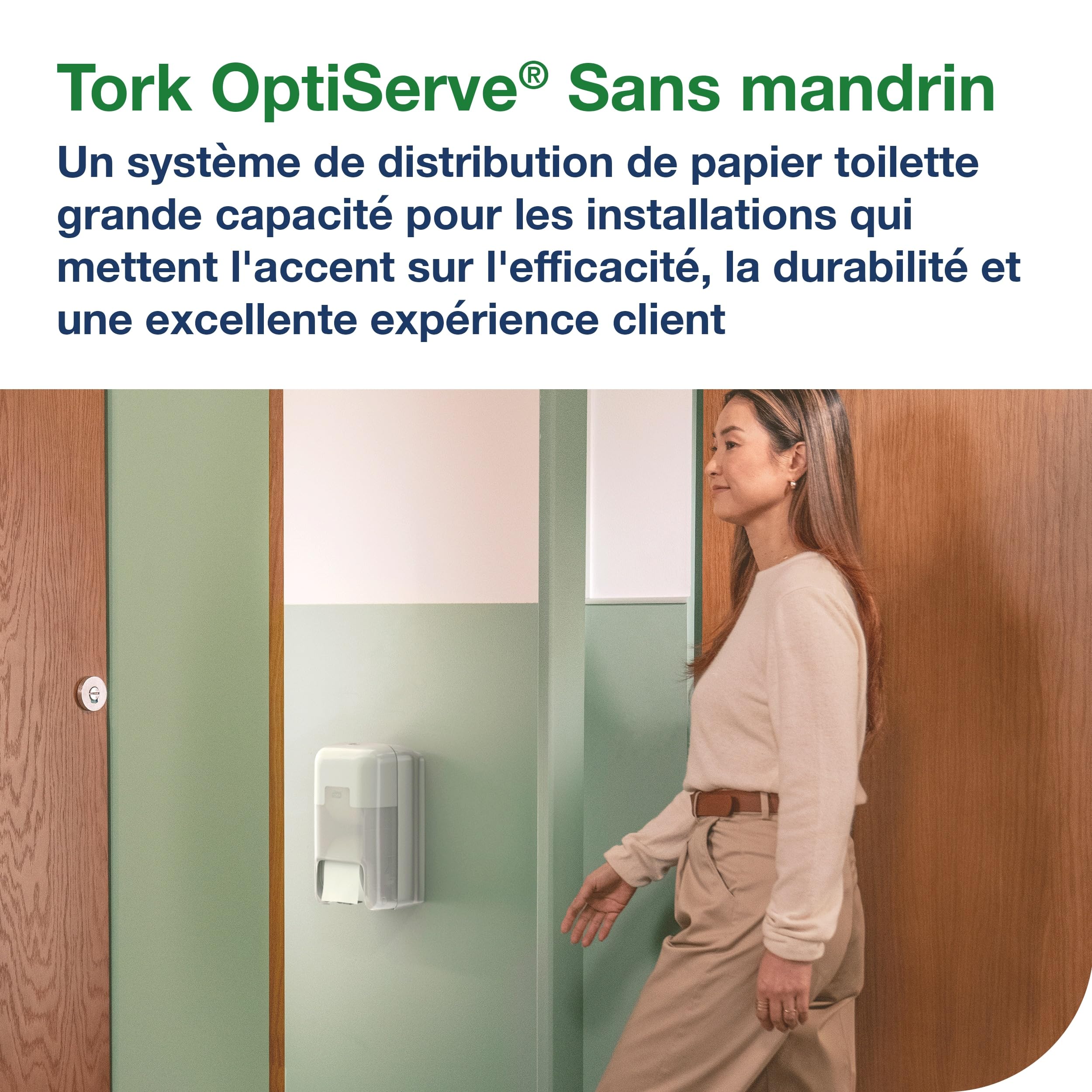 Tork OptiServe Coreless Toilet Paper Blanc T7, 472630, 24 x 820 Feuilles | Advanced, 2 Ply