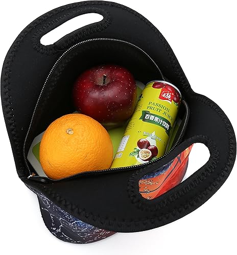 Miniatura 6 de Bolsa de almuerzo de neopreno, bolsa de almuerzo gruesa aislada para mujeres, hombres y niños, incluye soporte para botella de agua para aperitivos