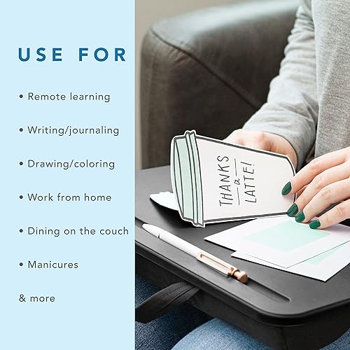 Miniatura 4 de LapGear Escritorio compacto  Negro  Se adapta a portátiles de hasta 13.3 pulgadas  Estilo No. 43108 y escritorio de regazo de oficina en casa con