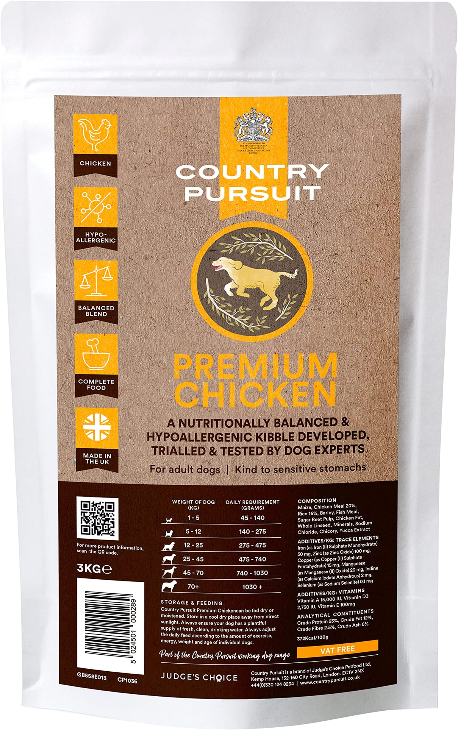 Vitalin Complete Dry Royale Adult Dog Food Muesli Chicken 15 kg