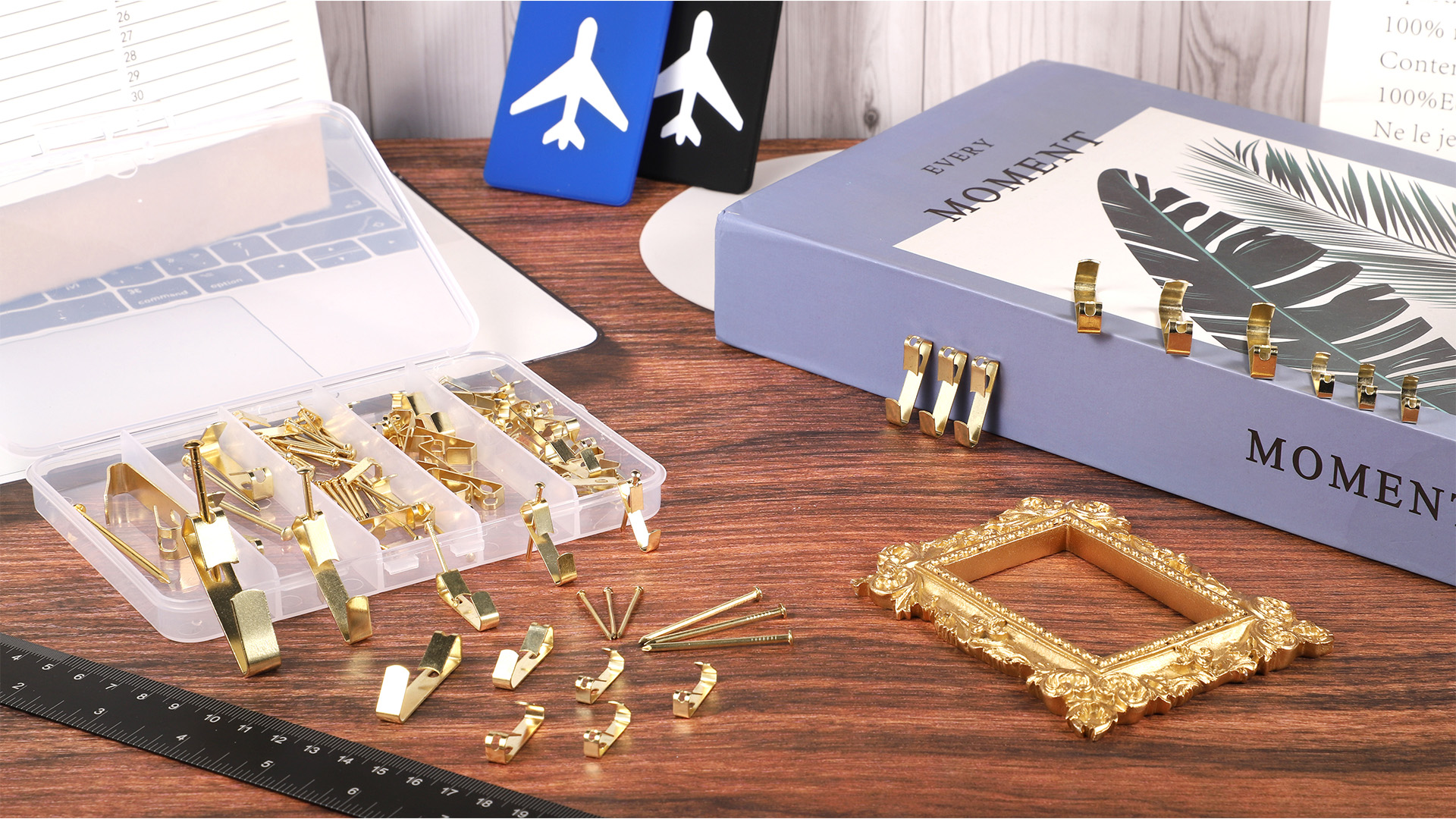 Ganci Per Quadri In Oro 120 Pezzi Ganci Per Quadri, Ganci Appendi Quadri, Ganci In | FindTheDeal Appendi Quadri Senza Chiodi - 8