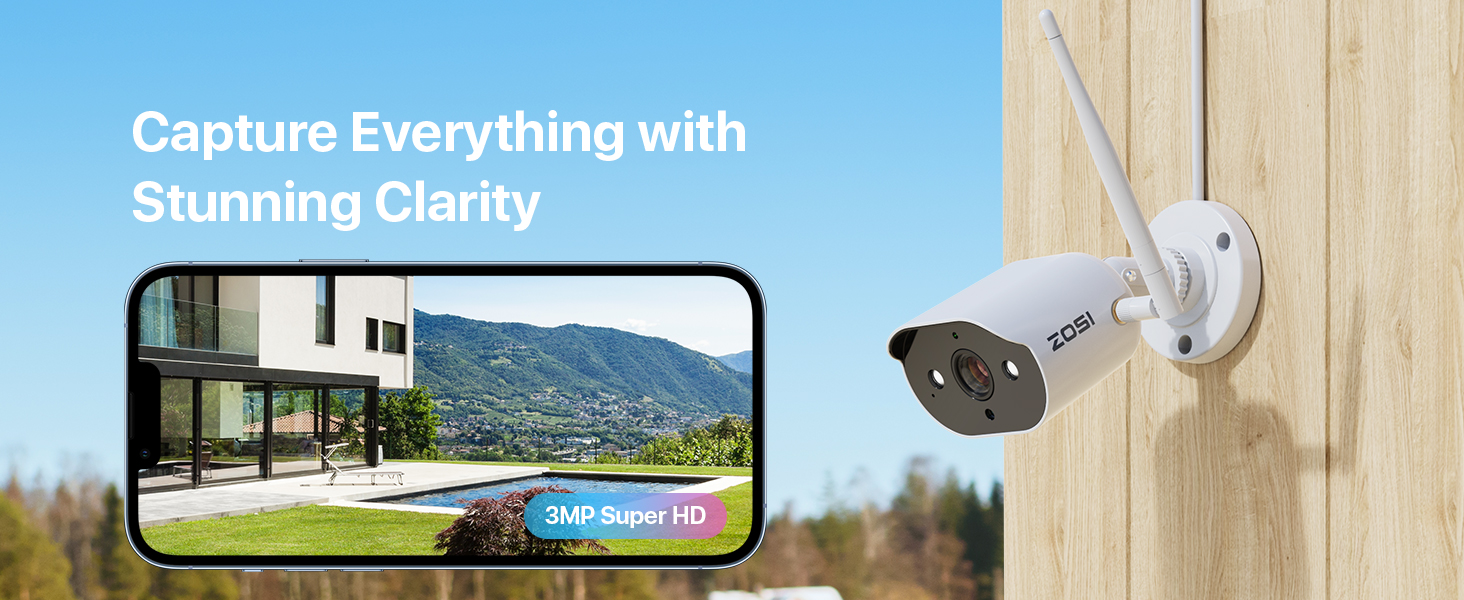 Amazon.com : ZOSI 2K Add-on Camera, 3MP Plug-in WiFi Security