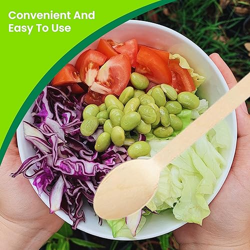 Miniatura 7 de Perfect Stix Cucharas desechables de madera de 6 pulgadas de longitud (paquete de 100)