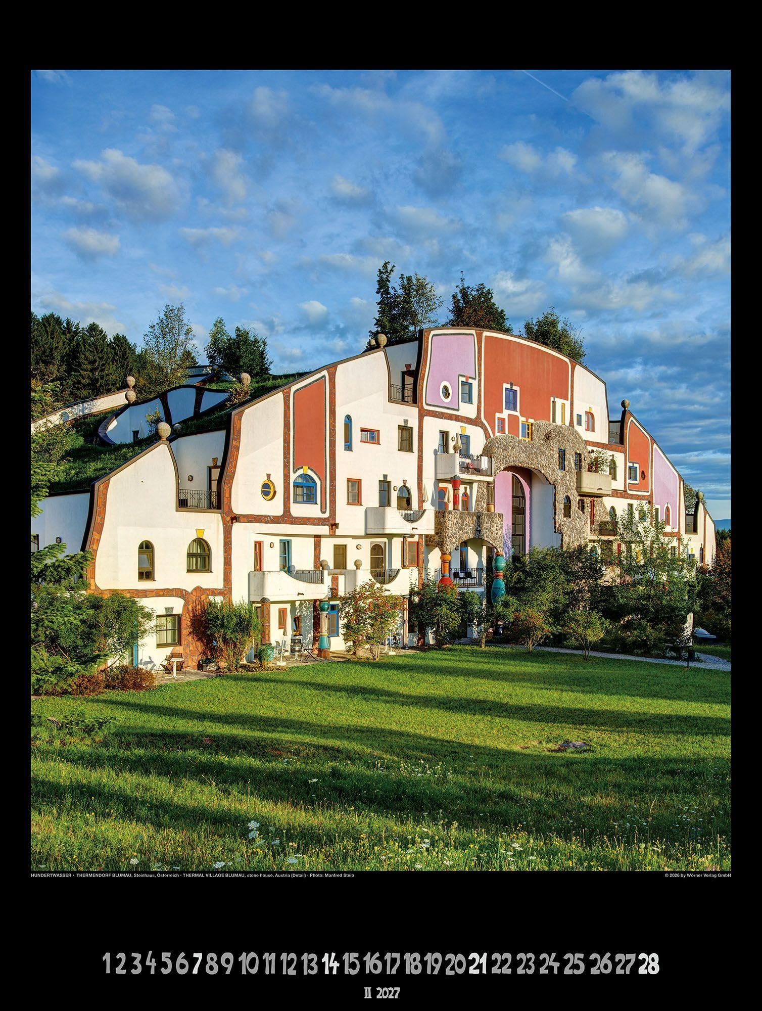 Großer Hundertwasser Architektur Kalender 2027