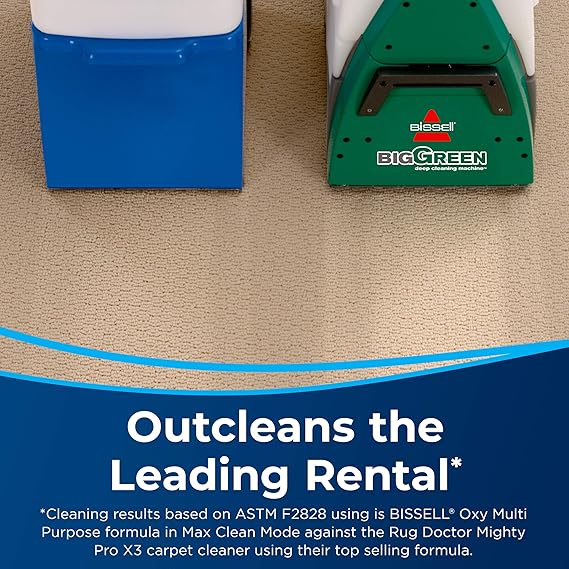 BISSELL Big Green Professional Carpet Cleaner with XL DirtLifter PowerBrush, 9-inch Long Reach Hose, 6-inch Tough Stain Tool, Includes BISSELL PRO MAX Formula with Stain Protect Technology