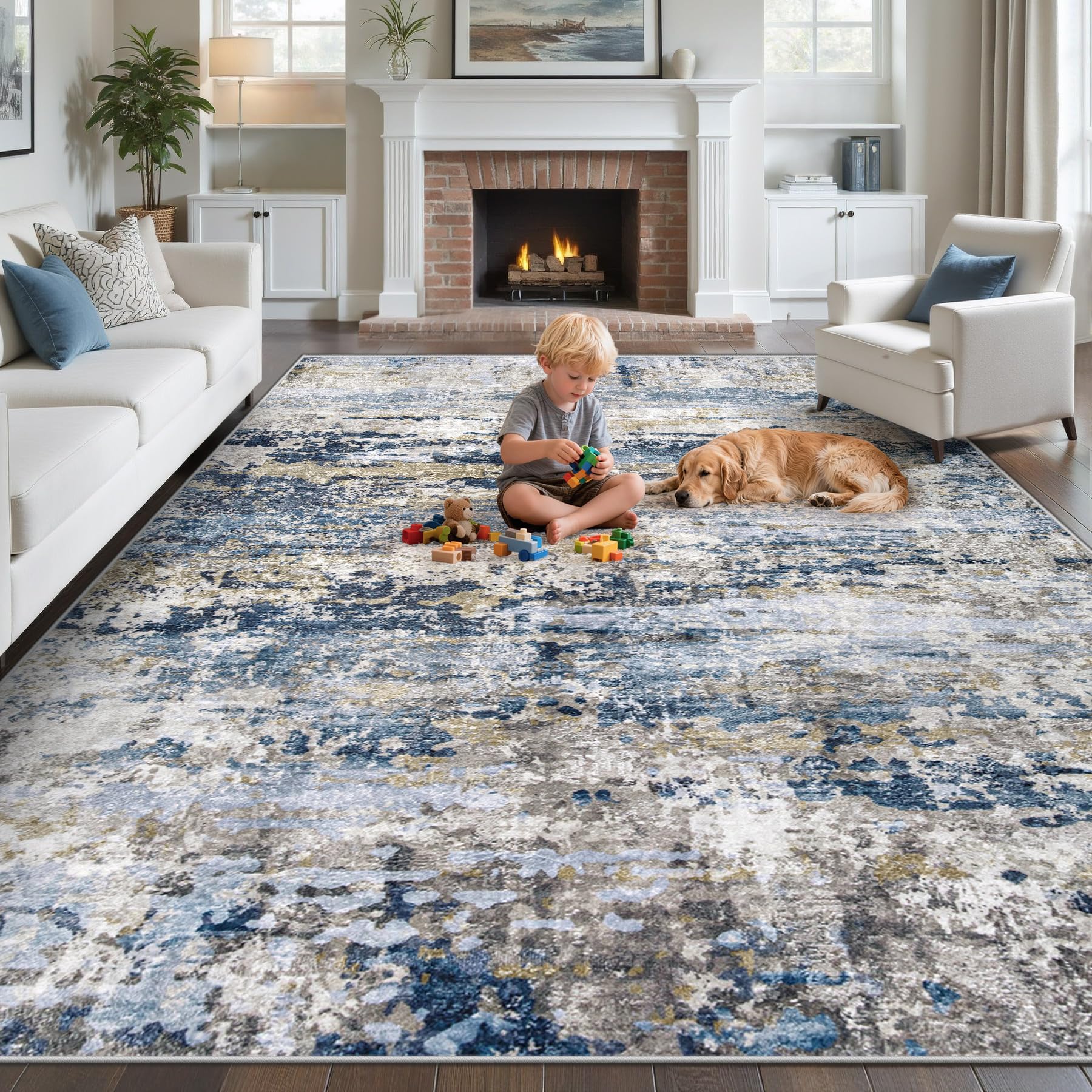pmtsns Area Rugs 9x12 Abstract