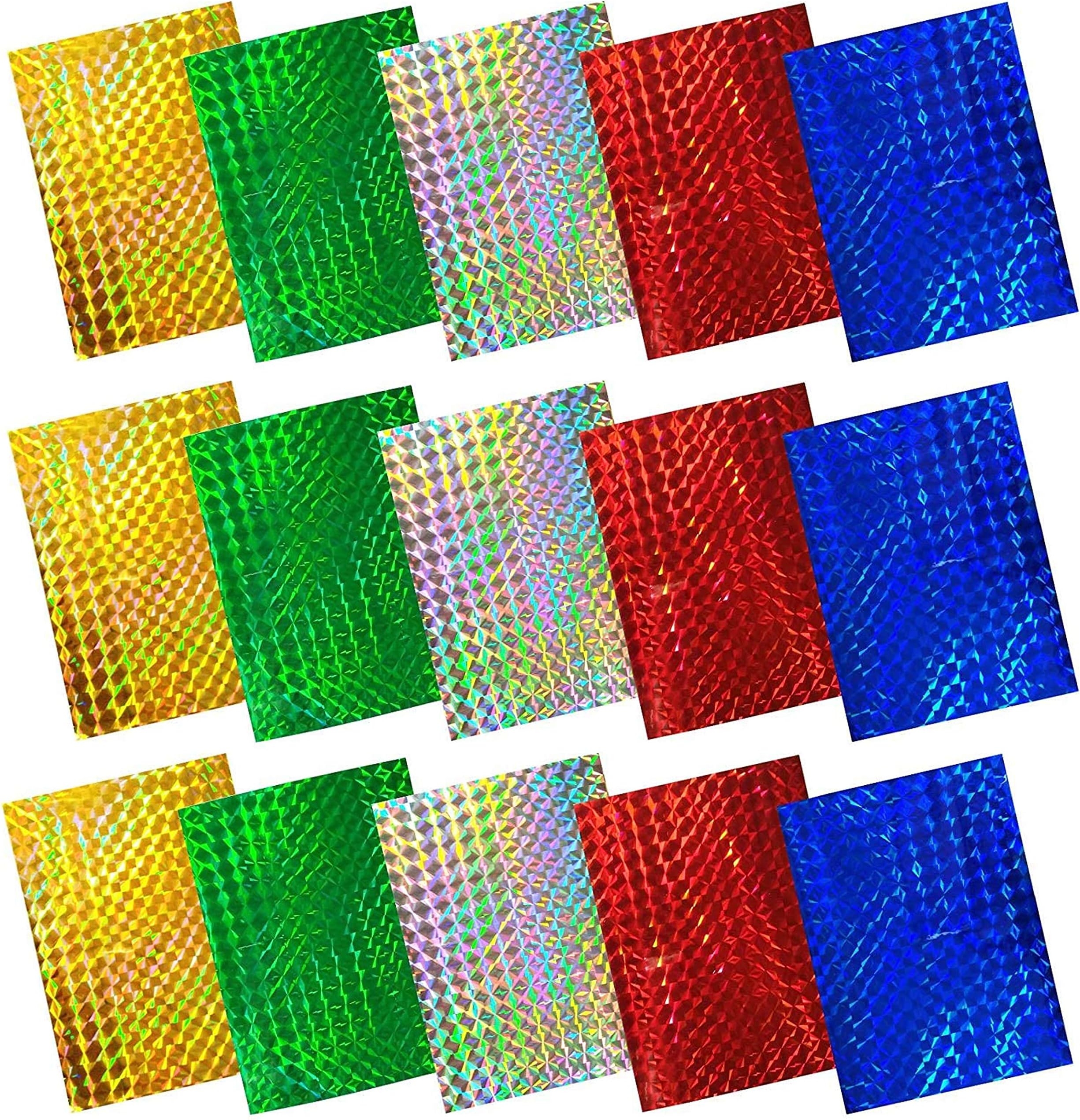 Holographic Fishing Lure Sticker, 15pcs Fish Scales Tape Luminous Sticker Fish Scales Crafts DIY Flash Lure Tape for Metal Baits Fishing Lure Making