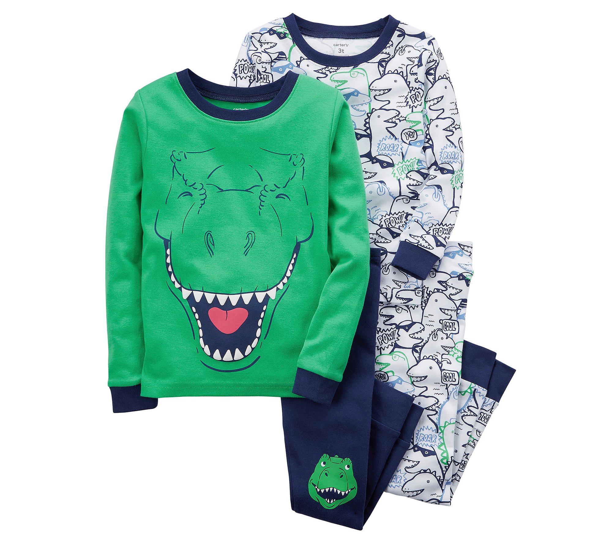 Carter's Boys' 4-12 4 Piece Dinosaur Snug Fit Pajamas 4