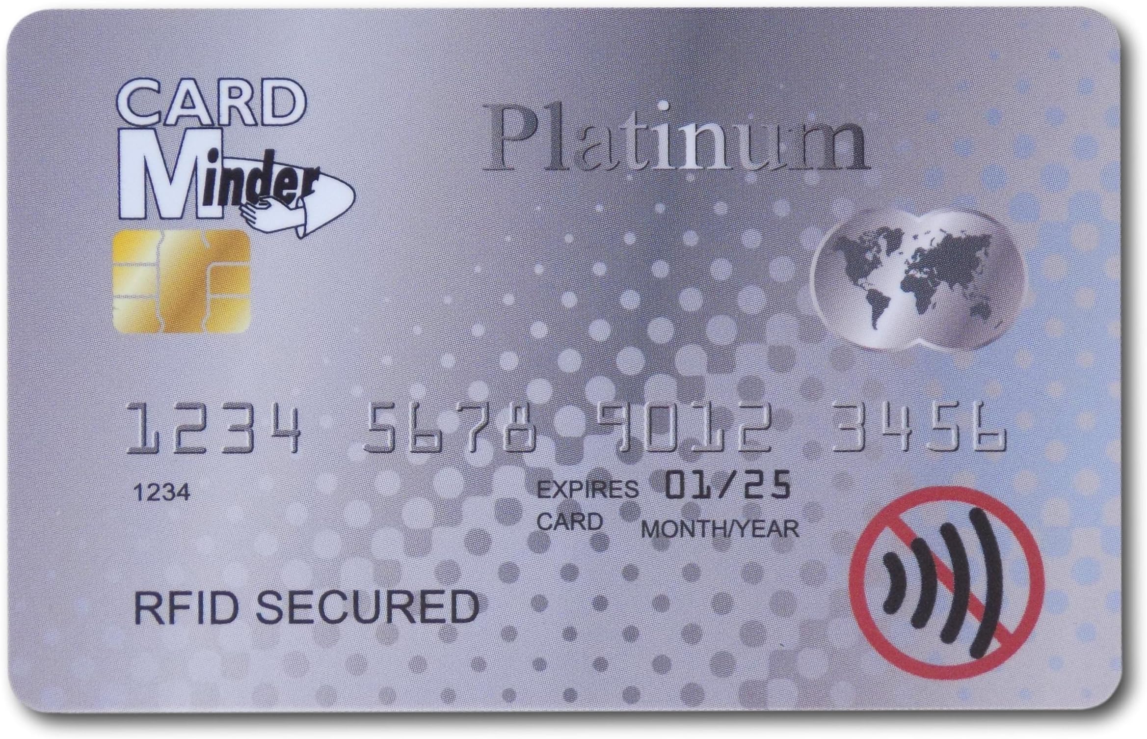 RFID/NFC Blocking Card - Protects Entire Wallet - Platinum Color