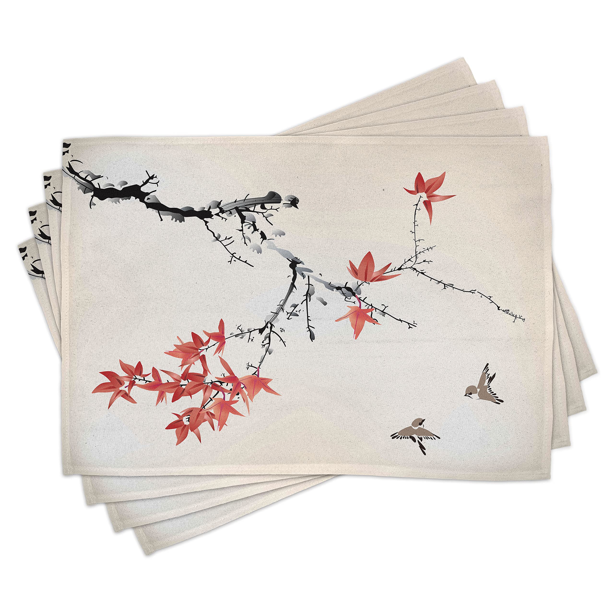 Amazon.com: Ambesonne Japanese Place Mats Set of 8, Cherry Blossom ...