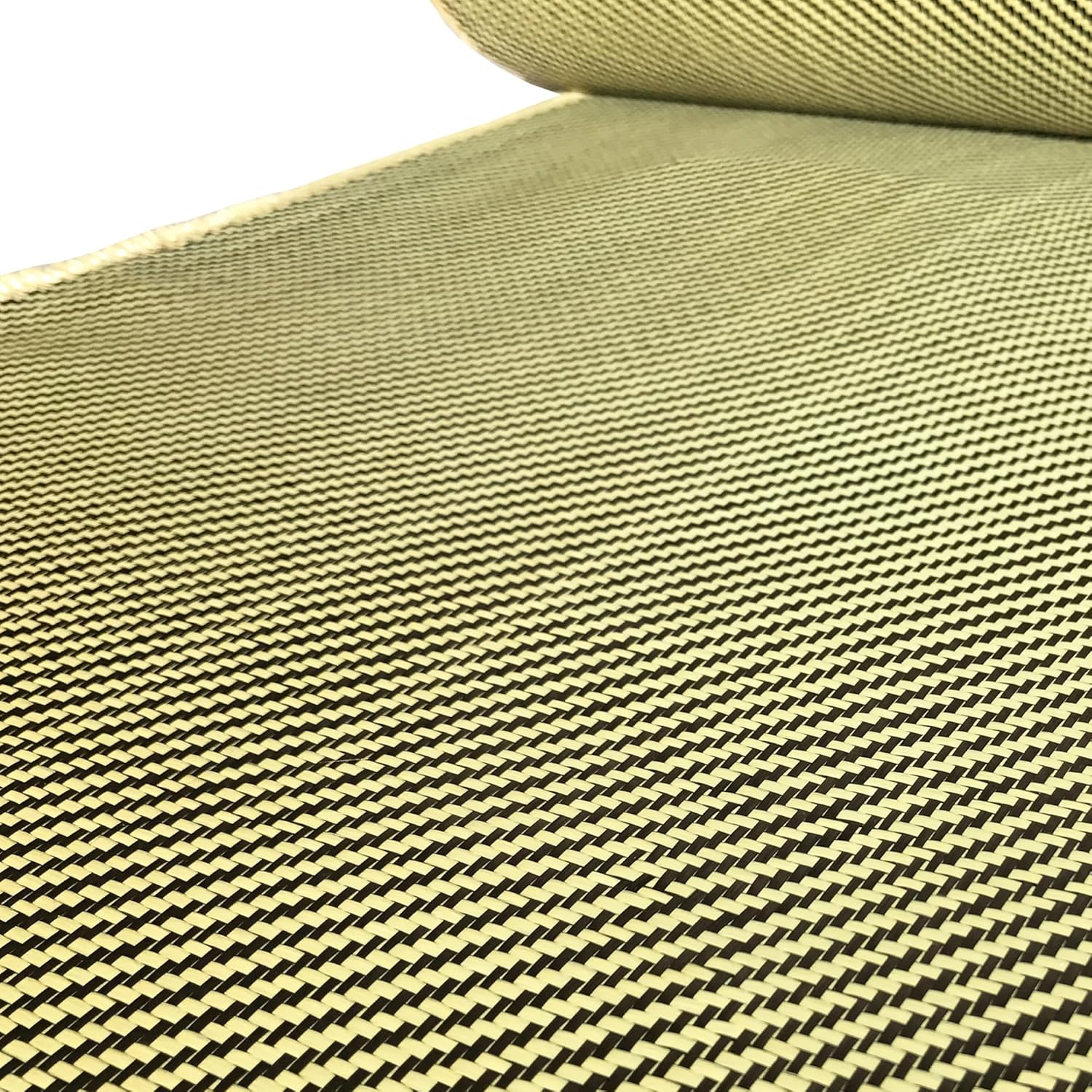 4 in x 10 ft Carbon Fiber Aramid Fabric Cloth - 3K Tow - 240g -Twill Weave - Yellow & Black - High Strength - 4"x 120"