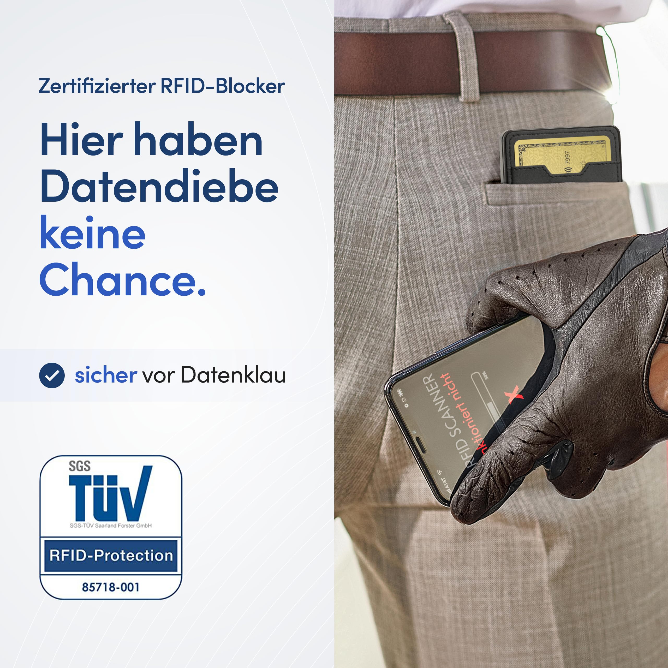 TRAVANDO SWYPE Echtleder Aluminium Pop-Up Wallet für 6-7 Karten - Geldbörse für Herren mit RFID Schutz - Geldbeutel mit Geldfach - Kartenetui mit Geldstasche - inklusive Geschenkbox (6-7 Karten)