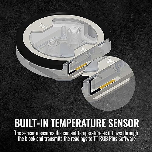 Miniatura 10 de Thermaltake Pacific SW1 Plus Bloque de agua para CPU, sensor de temperatura, compatible con LGA 1700  AM5, 12 LED direccionables, control de