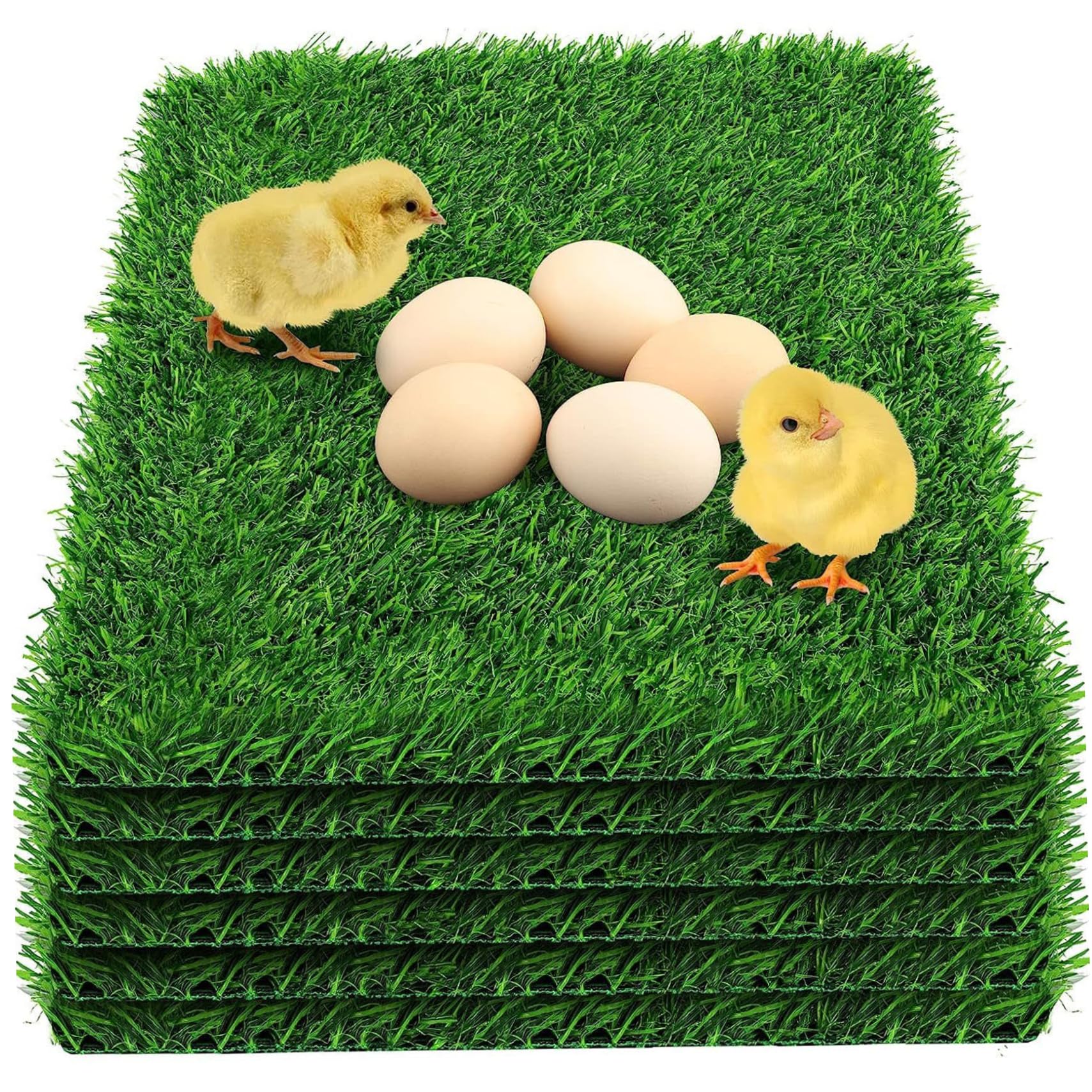 Coussins de ponte pour poules en gazon artificiel lavables 30x30 cm