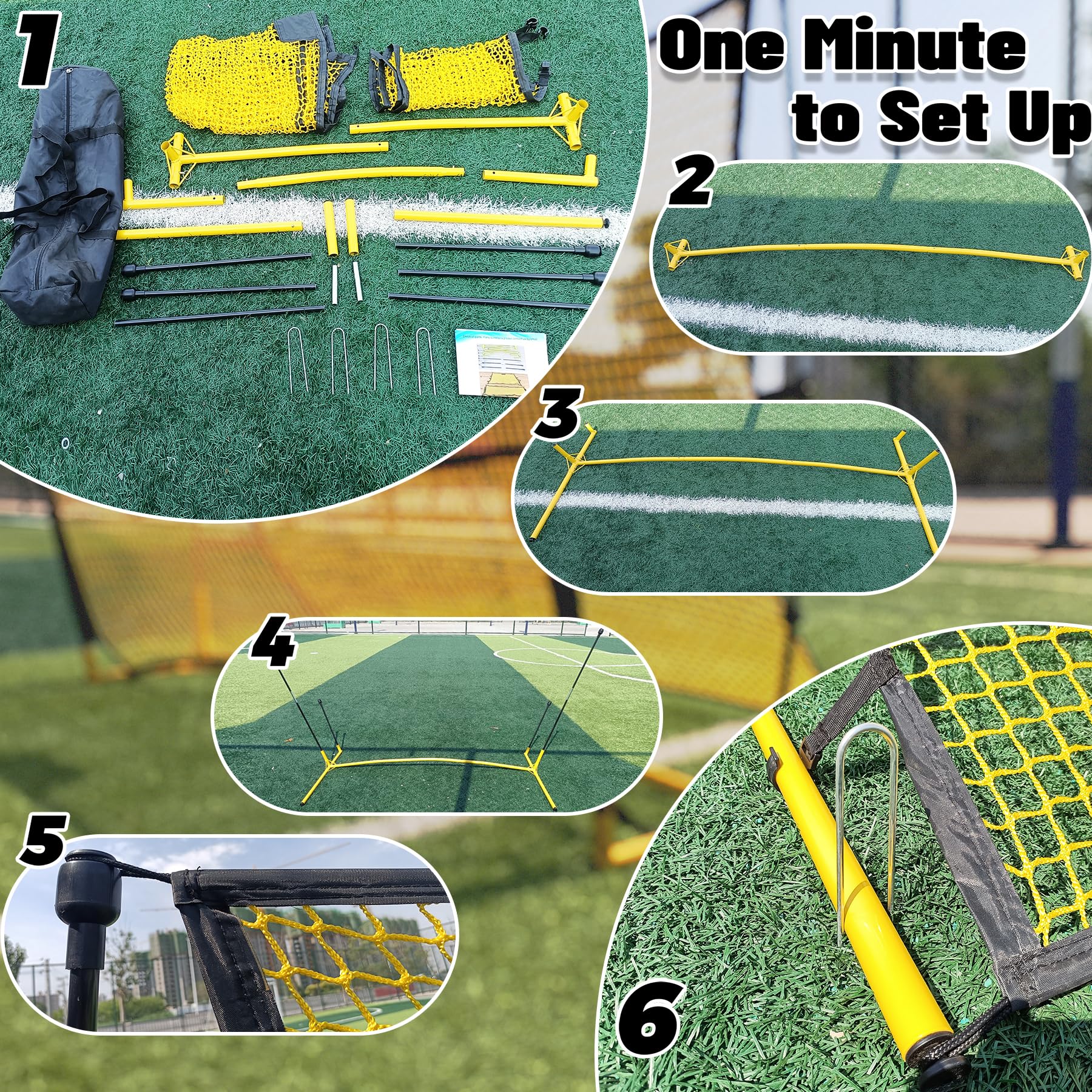 Rebounder da Calcio, Allenatore di Calcio Portatile, Rete da Rimbalzo per Volley, passaggi e Allenamento in solitaria