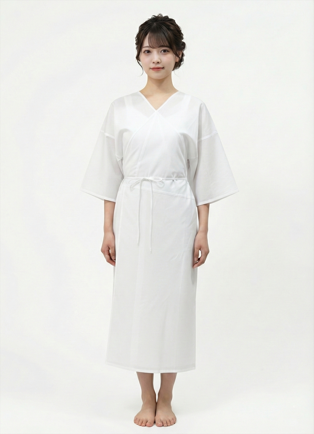Amazon | [SG creation] 【袖あり】肌襦袢 ワンピース 通年用 綿100 
