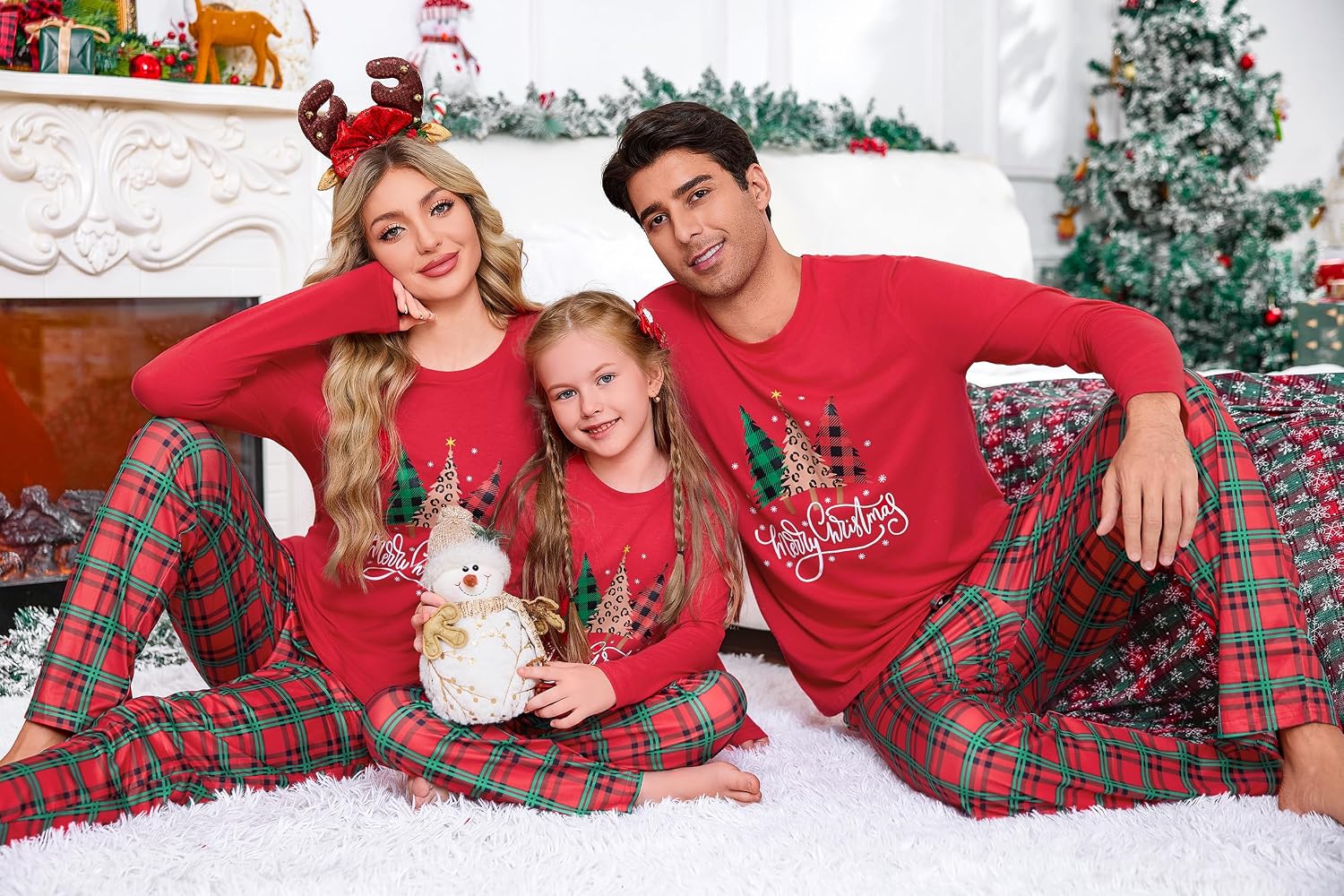 iClosam Family Christmas Pajamas Matching Sets Christmas Pjs Sleepwear Xmas Jammies for Women/Men