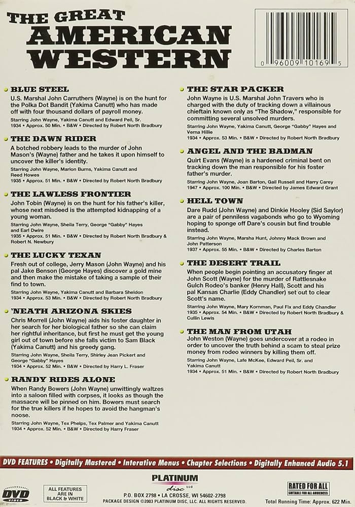 その他 Adv in America&#39;s Western Parks: Great Southwest [DVD] Lawless Frontier, Trail Beyond+ (DVD 4-Film Set John Wayne