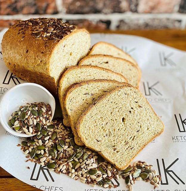 Keto Chefs Ultra Low Carb Sliced Multiseed Rustic loaf x 3 Loaves (700G Each)