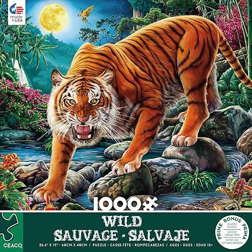 Vista 2 de Ceaco - Wild - Night Tigers - Rompecabezas de 1000 piezas