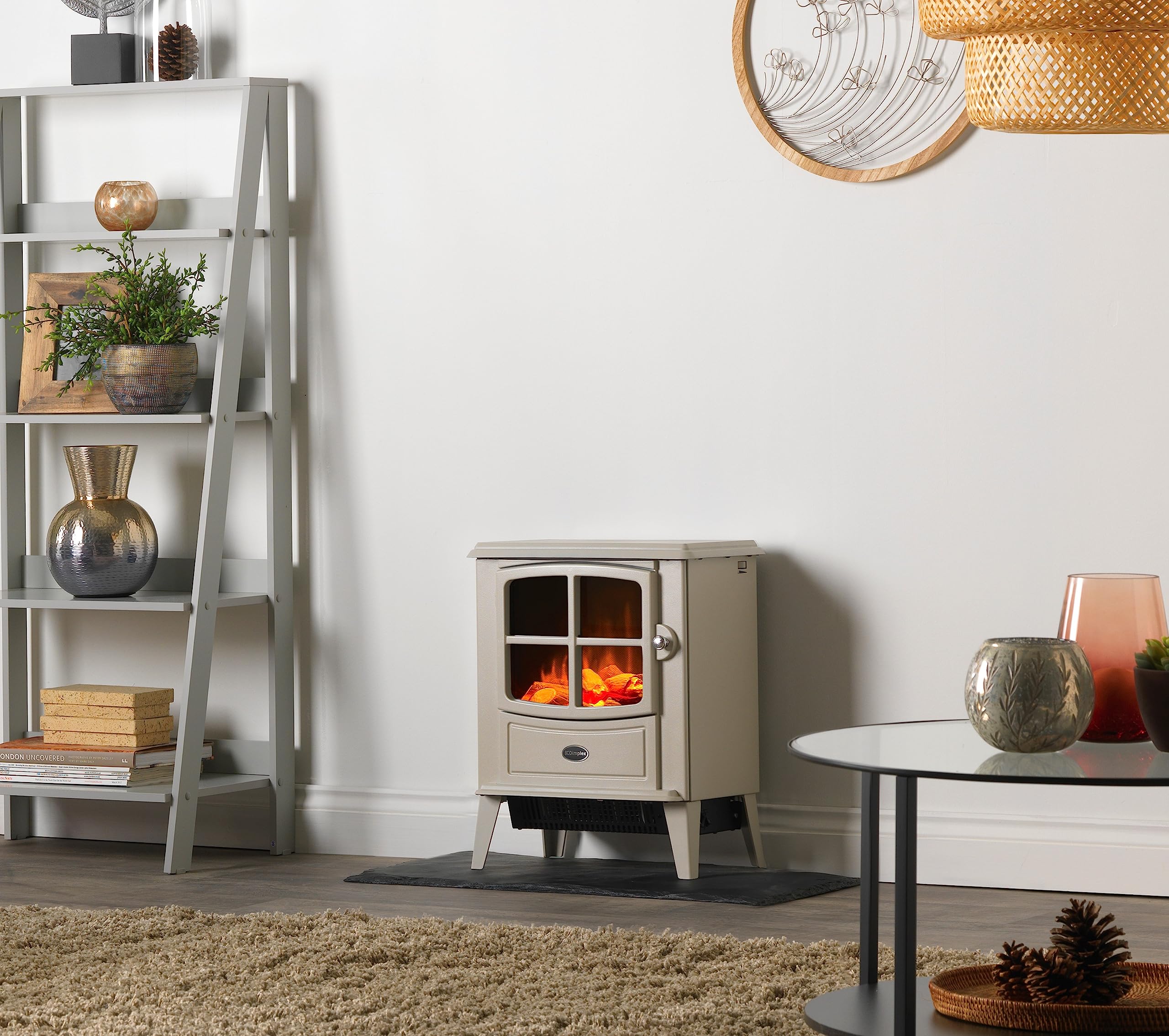 Dimplex Brayford Pebble Optiflame Electric Stove, Pebble Grey Free Standing  Wood Burner Style Electric Stove with Artificial Logs, LED Flame Effect,  2kW Adjustable Fan Heater and Remote Control : Amazon.co.uk: DIY u0026