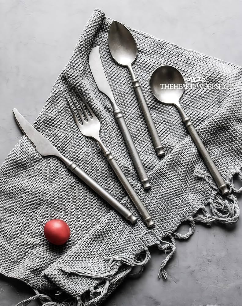 Amazon | ステンレス製 カトラリーセット ヴィンテージ