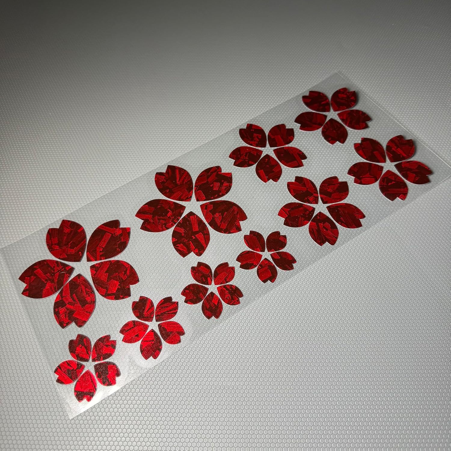 Creative Fashion Flower Cherry Blossoms Petal Leaves Motor Bike Stickers Auto Body Car Styling PVC Decals (Flower Cabon Red)