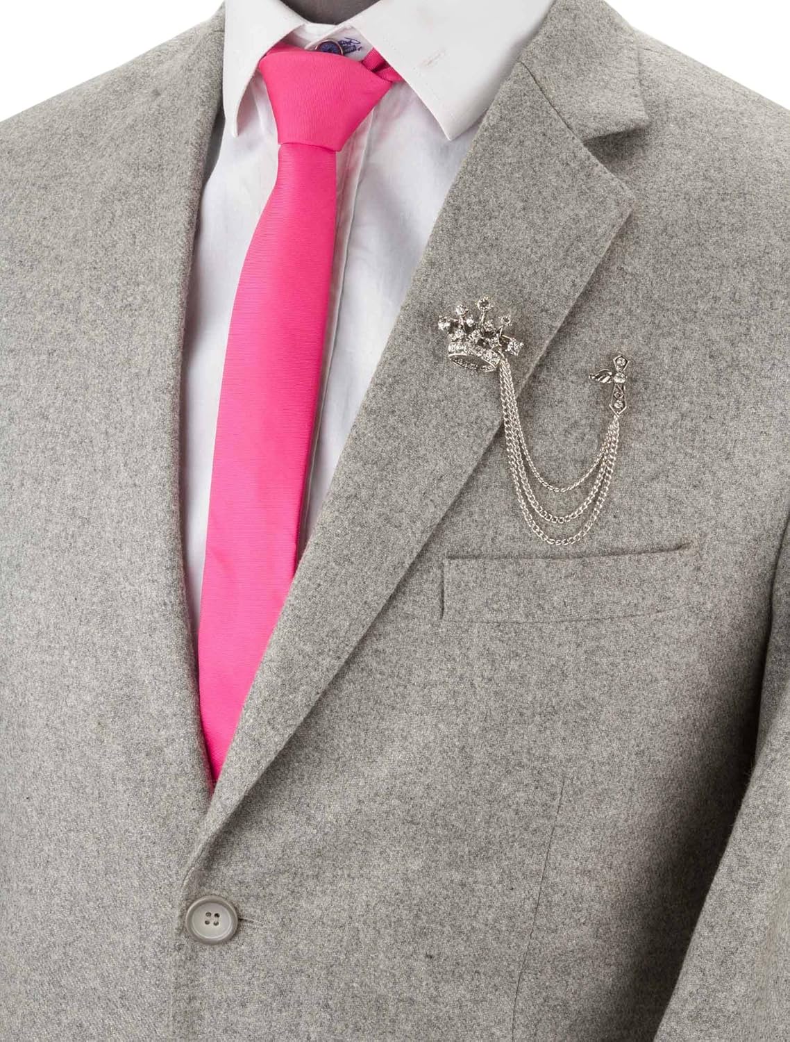 Men's Knighthood Crown Tassel Chain Brooch Lapel Pin Kuwait Ubuy