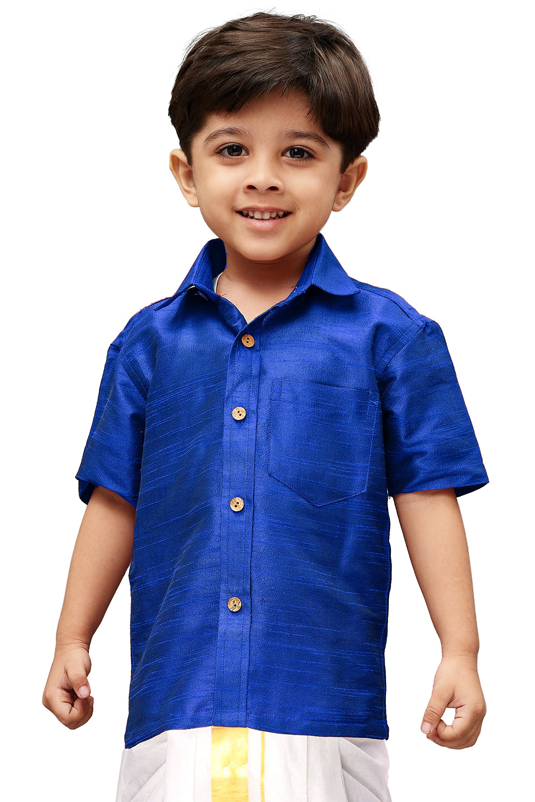 Jbn Creation Boys Cotton Silk Ethnic Shirt For Kids_Vasbshbu001_36