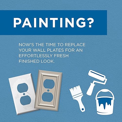 Miniatura 8 de Franklin Brass W35059-SN-C - Placa clásica de pared dúplex con cuentas, placa de interruptorcubierta, níquel satinado, 1 unidad (paquete de 2)