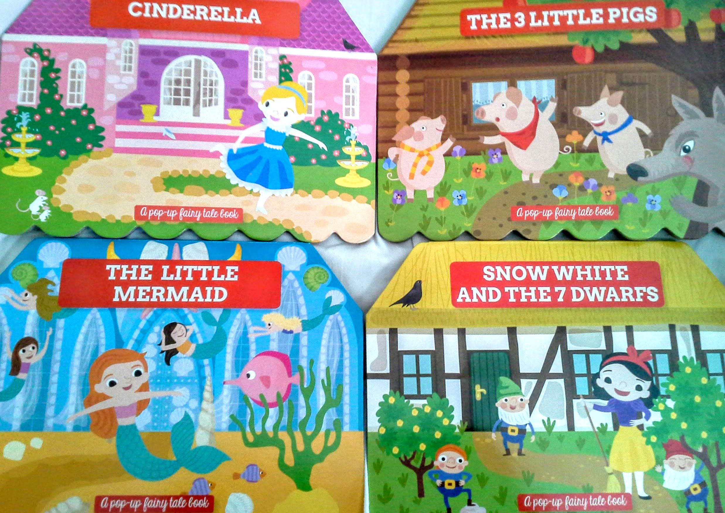 Greenbrier International A Pop-Up Fairy Tale: Hansel & Gretel, 3 Little Pigs, Little Red Riding Hood & Snow White & The 7 Dwarfs - Set of 4 Paperback Books