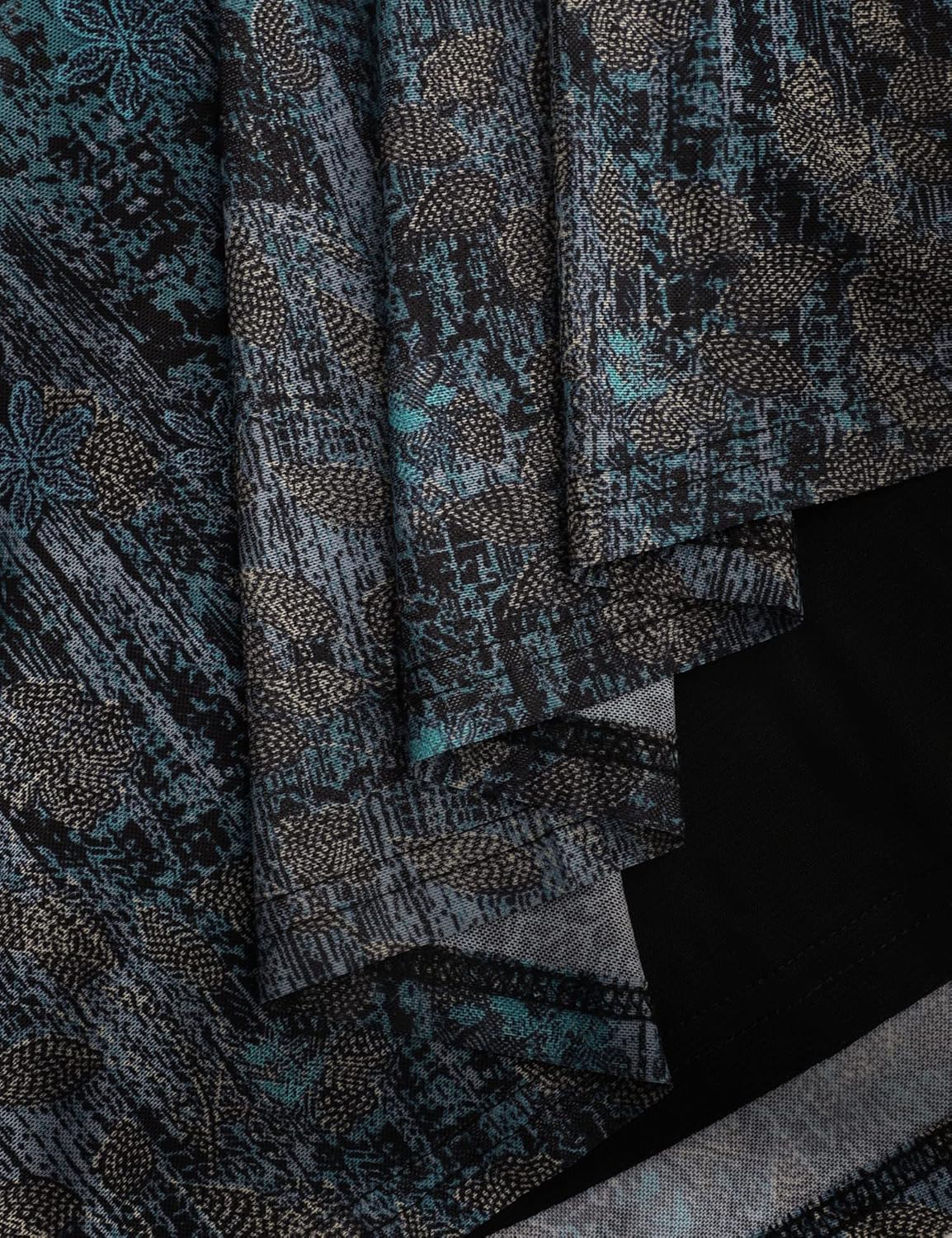 Furnex Women's Short Sleeve Tunic Shirt Pleated Mesh Blouses Summer Floral Tops - Image 4