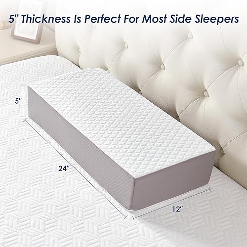 Miniatura 7 de Kehangte Almohada de cubo refrescante para dormir de lado, almohada cuadrada de espuma viscoelástica para dormir de lado, firme y suave de doble