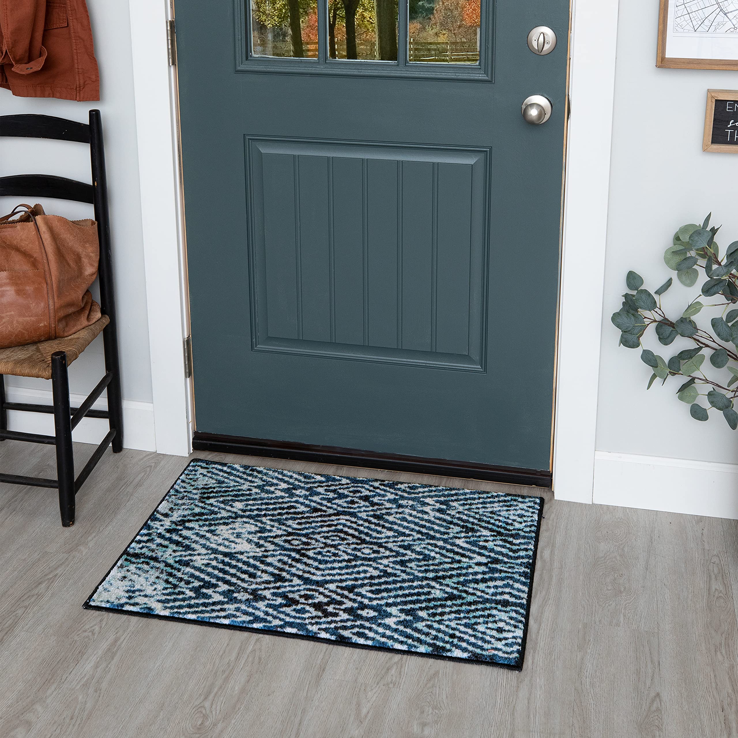 Mohawk Home Maisie Navy Geometric Abstract (2' X 3') Scatter Rug