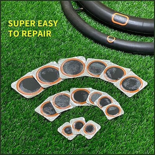 Miniatura 6 de PAX 15 piezas de repuesto de parche de tubo interior. Contiene 3 piezas de recambio de reparación de neumáticos planos de pinchazos para bicicleta,