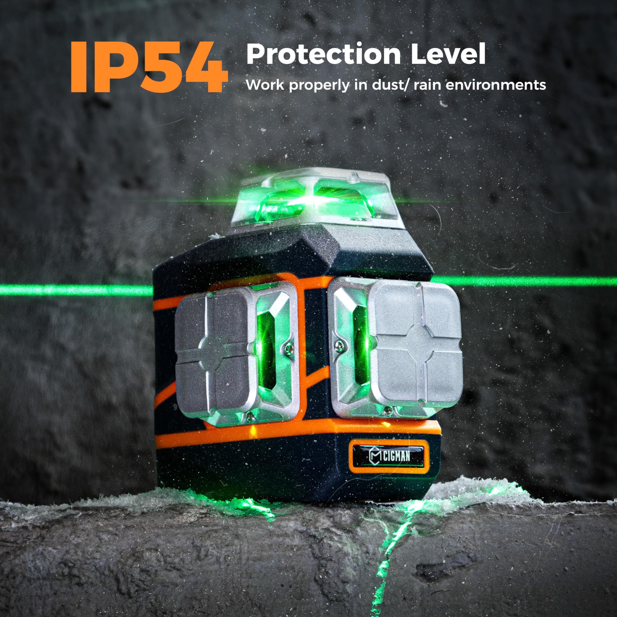 CIGMAN Laser Level CM 801 Laser Level Self Leveling 3x360 3D Green cigman-laser-level-cm-801-laser-level-self-leveling-3x360-3d-green